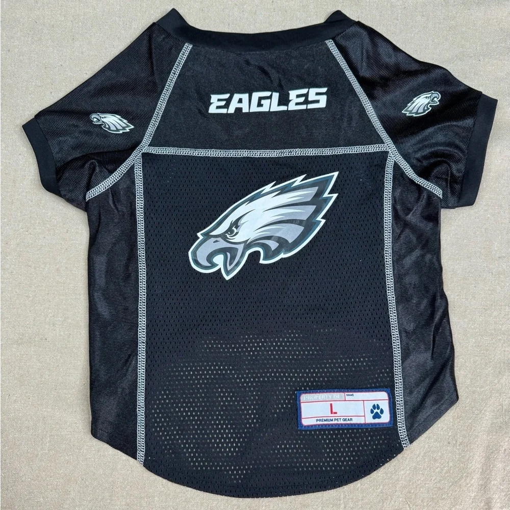 Little Earth NFL Philadelphia Eagles Pet Jersey Shirt Black Size L